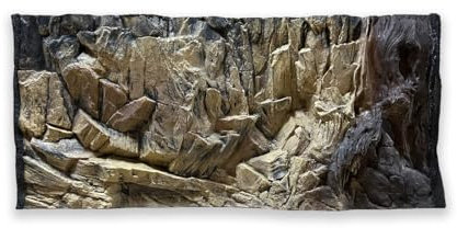 ZooPaul Aquarium Rückwand 3D 80x40cm Terrarium Hintergrund Fels Stein Wurzel Struktur Amazonas NEU