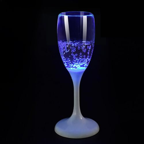 COMFOLIVING Verres à Champagne, Flûtes à Champagne,Coupes à champagne lumineuses de 120 ml | Flûtes à champagne polyvalentes, verres activés par liquide, tasses qui brillent dans le noir pour