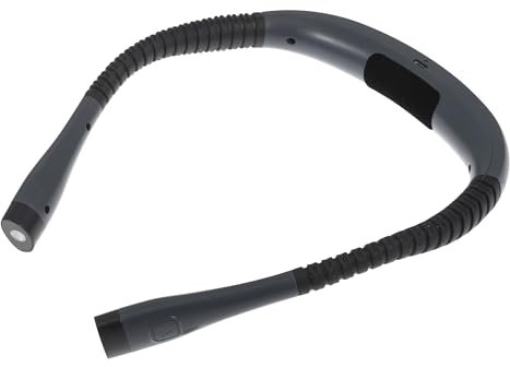 PURElite Rechargeable Neck Light – Flexible LED Book Light, Adjustable Hands Free Reading Lamp, Dimmable 3 Colour Bulbs for Reading, Needlework, Sewing, Crafting - Black