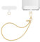 MoKo Metal Phone Wrist Strap, Universal Phone Charm Telefon Lanyard mit Tether Tab, abnehmbare Hands-Free Handy Armband Armband für iPhone, die meisten Smartphones, Gold