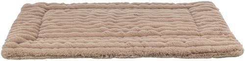 TRIXIE Hundematte Lonni, weich & pflegeleicht – 130 x 90 cm, hellbraun | Weiche, komfortable Liegematte mit rutschfestem Boden – für Hunde, kuschelig und angenehm gepolstert