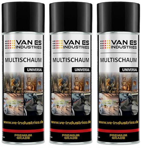 3x Multi-Schaum 400ml Universal Schaumreiniger für Polster, Scheiben, Kunststoff und Metall Ultra Clean Aktivschaum