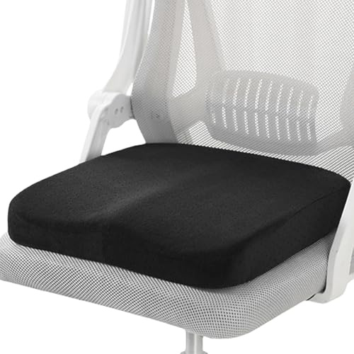 Cojín de asiento ortopédico de cuña: cojín ortopédico de cuña para asiento de oficina, cojín ergonómico para asiento alivia el dolor, alivia el coxis para oficina, hogar y coche, 40 x 40 x 5,5 cm