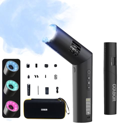 COLBOR CF5 Mini Fog Machine, 40 W Portable Remote Control Smoke Machine for Photography, Fog Smoke Machine for Streaming Parties, Weddings Stage, Video Production (CF5)