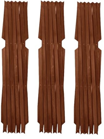 Kanta Wooden Trellis Expandable Garden Wall Trellis For Climbing Plants Decoration & Plants Partitioning (Pack Of 3) (Dark Brown, 180cm x 60cm)