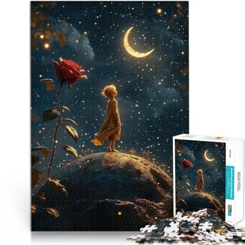 Teenager-Puzzle 1000 Teile lustige Spiele für die ganze Familie Der kleine Prinz unter den Sternen Geschenke für Freunde und Familie38x26cm