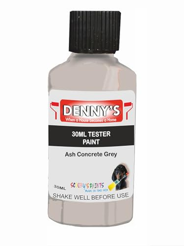 Premium Interior Wall & Ceiling Emulsion Paint – Ash Concrete Grey – Rich Matt Finish, Durable & Washable, Low Odour, Ideal for Living Rooms, Bedrooms & Hallways (30ML Tester Bottle)