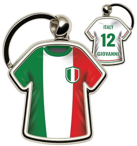 minifan Personalisierter Schlüsselanhänger Trikot Länder Look – mit Name & Nummer – Länderflagge Design, Fanartikel & Geschenkidee für Fans und Fußballfreunde -viele Länder verfügbar!