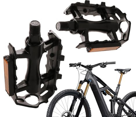 Fahrradpedale – Fußtraktionshalterung 2-teilig | mit Verlängerungsadapter und rutschfesten Pedalen für Kinder, Erwachsene und Senioren, Straßenradfahren u