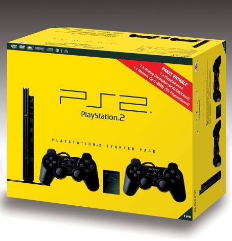 Playstation 2 - PS2 Konsole, black - Starter Pack