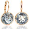 NOBEL SCHMUCK Ohrringe Rosegold Crystal Markenkristalle 925 Sterling Silber