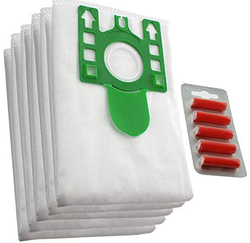 First4spares Type U High Filtration Cloth Dust Bags for Miele Upright Vacuum Cleaners (Pack of 5, Motor and Air Filters + 5 Fresheners)