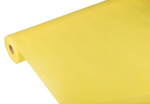 Papstar, Tischdecke, stoffähnlich, Vlies soft selection 25 m x 1,18 m gelb, #82341