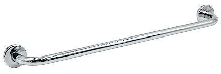 INDA | Portasalviette da Parete (7x50x4,50cm) | Serie One, in Ottone, Facile da Installare, con Viti e Tasselli, Anticorrosione, Design Elegante - Cromato