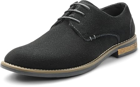 Bruno Marc Men's Suede Leather Lace Up Derbys Brogues Shoes,Size 10,Black,URBAN-08