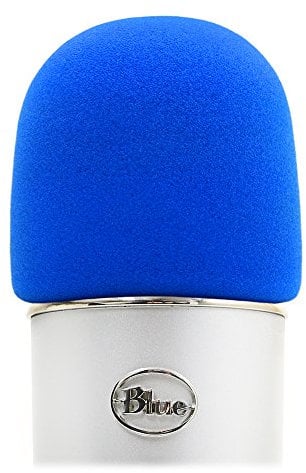 YOUSHARES Yeti Windscreen Pop Filter - Mikrofon Windschutz Schaumstoff Popschutz für Blue Yeti, Yeti Pro, MXL, Audio Technica und andere große Mikrofone (Blau)