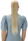 CAISHA 60cm Zopf mit 2 Bändern Pferdeschwanz Langhaar Extensions Haarverlängerung Haarteil Glatt Hellblond Mix HC5a