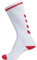 hummel Elite Indoor Sock High, Weiß/True Rot, 31/34