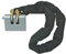600mm Heavy Duty Sleeved Security Chain - 10mm Hardened Large Internal Steel Links – Motorbike, Scooter, Lock, Door, Gate - Loops