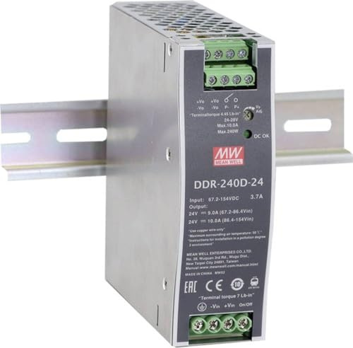 Mean Well DDR-240C-48 DIN Rail DC/DC Converter (DIN-Rail) 48 V/DC 5A 240 W 1 x