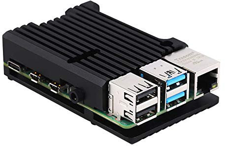 ZkeeShop Custodia in Alluminio con dissipatore Compatibile per Raspberry Pi 4 Model B (Non Include Raspberry Pi Board) (Without Fan)
