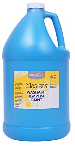 Handy Art Little Masters Washable Tempera Paint, Light Blue, Gallon, 128 oz., 1 Gallon (Pack of 1)