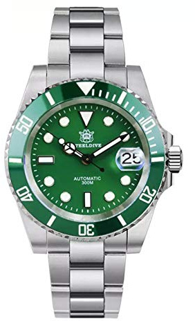 Steeldive SD1953 Taucheruhr SUB (Hulk), NH35, AR Saphir, Lume, Grün, 300m Diver, BNIB
