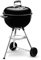 Weber Bar-B-Kettle Barbacoa de carbón, superficie de la parrilla de Ø 47 cm, barbacoa con tapa y cuba esmaltadas en porcelana, soporte de tres patas y ruedas, rejilla cromada - Negro (1231053)