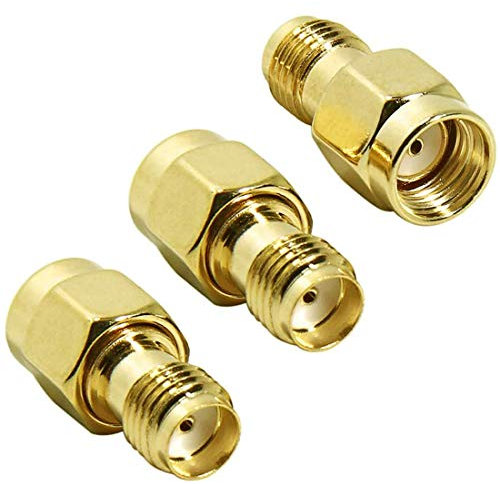 Greluma 3 Stück SMA-Buchse zu RP-SMA Stecker RF Steckeradapter