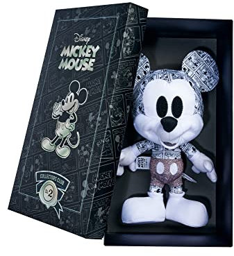 Peluche Mickey Mouse Comics - Édition spéciale limitée de février pour Les collectionneurs, en exclusivité sur Amazon, Peluche de 35 cm dans Un Coffret Cadeau, pièce de Collection
