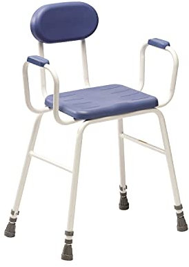 Identités, Chaise Haute Capitonnée, Coloris Gris Anthracite, Assise Confortable, Assise inclinée, Aider À Se Relever Facilement, Poids Max 160kg, pour La Douche, pour La Vie Quotidienne