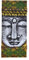 SusggO Accroche clés mural en bois - fait main Motif Bouddha doré