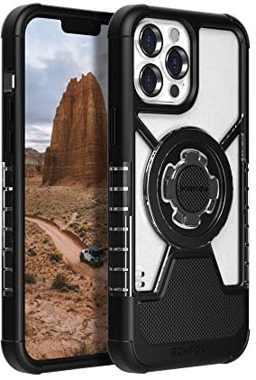 Rokform - Custodia per iPhone 13 Pro Max, serie Crystal, compatibile con Dual Magnet Plus MagSafe, custodia sottile magnetica trasparente per Apple, custodia per iPhone con chiusura a torsione