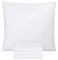 Utopia Bedding - Kissenbezug 65x65 4er Set - Kopfkissenbezug 65 x 65 aus 100% gebürsteter Mikrofaser mit Umschlagverschluss - Falten-, verblassen- und schmutzabweisende Kissenbezüge 65x65 - Weiß