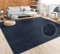 Paco Home Teppich Wohnzimmer Schlafzimmer Esszimmer Kurzflor Moderne Optik Einfarbig Pastell, Grösse:80x150 cm, Farbe:Navy-Blau
