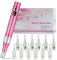 TBPHP M1 Derma Penna Elettrico a 7 marce wireless con Schermo LCD Incl. 12 pezzi Cartucce (Rosa)