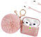 PERSONALLY YOURZ AirPod 3 Case Designer Airpods 3rd Generation Case With Fluffy Pompom 【Support Wireless Charging】Offer maximum Protection Light Weight Premium Grade Silicone - (Rose Gold)