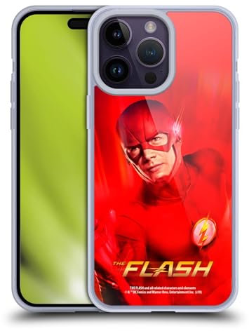 Head Case Designs Licenciado Oficialmente The Flash TV Series Barry Rojo Póster Caso Funda de Gel Suave Compatible con Apple iPhone 14 Pro MAX