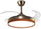 BEL AIR HOME - Ventilador de Techo Cosmos - Motor DC Silencioso - Luz LED 36W (3000K, 4000K, 6500K) - Aspas Desplegables - Mando a Distancia - Modo Invierno - Cuero Cerezo, Policarbonato