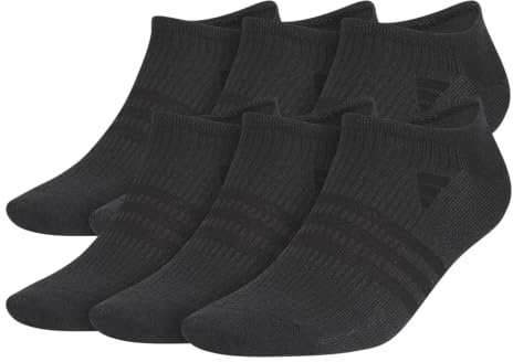 adidas Mens Superlite No Show Socks (6-Pair Pack) Low Profile Below Ankle