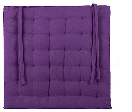 KASANOVA Cuscino sedia 40x40 cm in cotone trapuntato viola viola