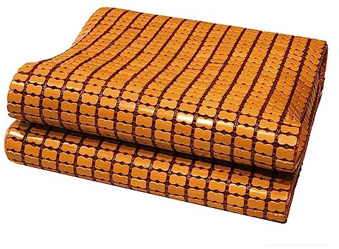 NIANXINN Saison D'été Matelas Bambou,Matelas Tapis de Couchage Bambou Lit-Mat,Tapis Refroidissement,Pliant Natte de Bambou Tapis de Sol Respirant,pour Canapé Lit Simple Double (80x120cm)