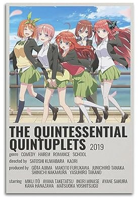 JEAM The Quintessential Quintuplets Ästhetische Bilder, individuelles Raumdekor, Wohnheim, Wanddekoration, Kunstposter, Albumcover, Bild, Dekor-Poster, 30 x 45 cm, ungerahmt