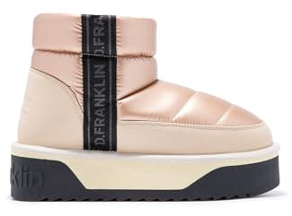D.Franklin Stivali da donna con fodera interna in pelo Nordic V.2 Low Bomb, Beige 47, 40 EU
