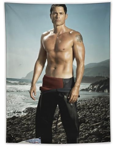 CEWO Poster, Motiv: Amerikanische männliche Schauspieler, Rob Lowe, Kunstwerk, Kunstdruck, Tapisserie, Wandkunst, Malerei, Geschenk, Dekoration, Heimtapisserien, dekorativ, 152,4 x 203,2 cm, 8 Stück