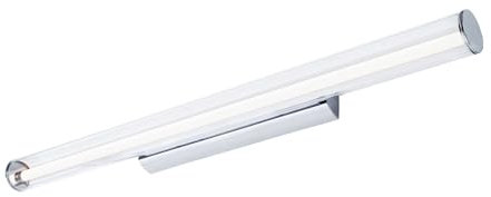 Licht-Erlebnisse LED Wandlampe Chrom 89 cm lang schmal Glas Metall 3000 K 1300 lm warmweiß hell für Küche Badezimmer Wohnzimmer Wandleuchte Badezimmerleuchte