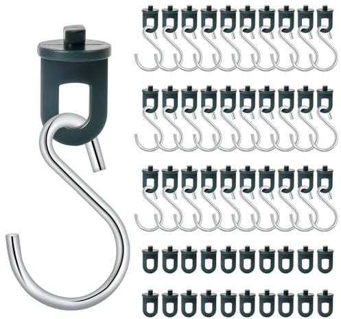 50 x växthusklämmor + 30 x krokar, | stabila växthusklämmor, upphängningsanordningar för växthus | perfekta öljetter, växtstöd, klämmor i plast, för ditt växthus och paradis
