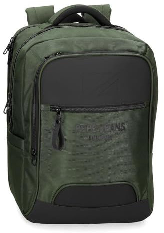 Pepe Jeans Bromley Zaino per laptop verde 31 x 44 x 15 cm Poliestere 20,46 L, Verde, Taglia unica, Zaino per computer portatile