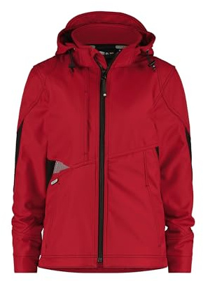 DASSY® Gravity Women Softshell-Jacke für Damen - Größe L - ROT/SCHWARZ