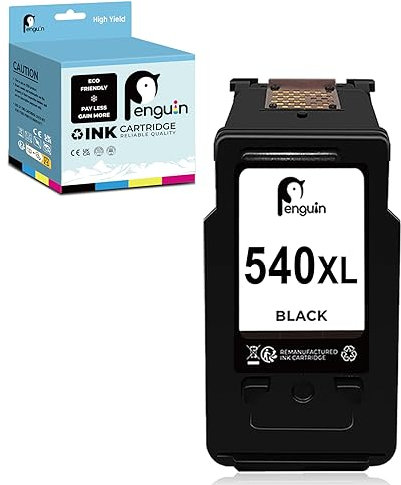 Penguin Druckerpatronen 540XL für Canon TS5150 TS5151 MG2150 MG3250 MG4250 MX375 MX435 MG2100 MG2250 MG3100 MG3150 MG3200(1 Schwarz) für Canon PG 540 XL